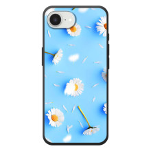 Чехол с Цветами для Apple 17e (ромашки на голубом)