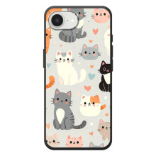 Чехол с рисунком кот на Apple 17e (Коллаж котов)