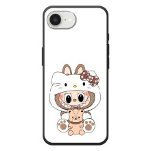 Чехол с принтом Лабубу для Apple 17e – Белый Лабубу