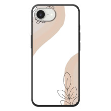 Силиконовый чехол с принтом в цветах на Apple 17e – Нюдовый дизайн