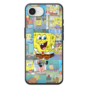 Силиконовый чехол Спанч Боб на 

Apple семнадцать э 
 (Радостный Спанч Боб)