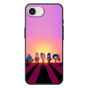 Силиконовый Чехол на Apple 17e с картинкой Brawl Stars – Персонажи в закате