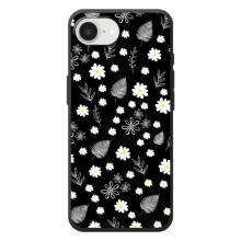 Чехлы с тематикой "ЦВЕТЫ" на Apple 17e (цветение на чорном)