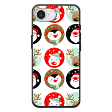 Силиконовый бампер на рождество для Apple 17e (Рождественский принт)