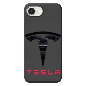 Силіконовий бампер з картинкою машини на Apple 17e – Logo TESLA