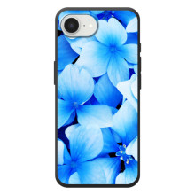 Силиконовый бампер с принтом (цветочки) на 

Apple семнадцать э 
 (Синие цветы)