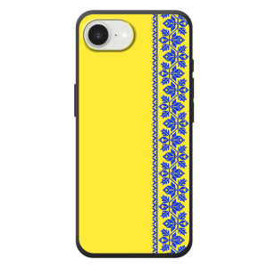 Силиконовый Чехол на Apple 17e – Вышиванка на желтом