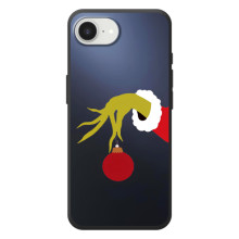 Зимние Чехлы для 

Apple семнадцать ē   - прозрачный фон – Гринч с игрушкой