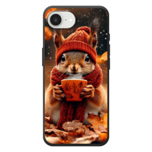 Печатный чехол «Зверята с кофе» для Apple 17e (Белка с кофе)