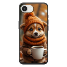 Печатный чехол «Зверята с кофе» для Apple 17e (Песик с кофе)