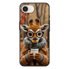 Печатный чехол «Зверята с кофе» для Apple 17e (Жираф с кофе)