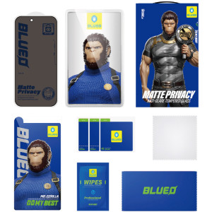 Защитное 2.5D стекло Blueo Full Cover Anti-Peep Matte для Apple iPhone 18 Pro Max (6.9") – Черный