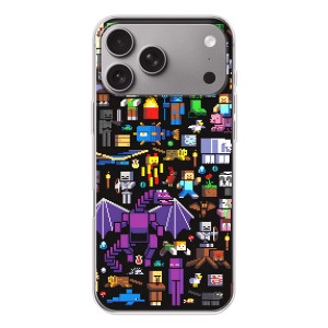 Чехол майнкрафт для Apple iPhone 18 Pro Max (Все персонажи)