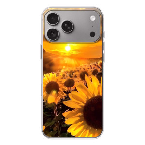 Чехол с Цветами для Apple iPhone 18 Pro Max – поле подсолнухов