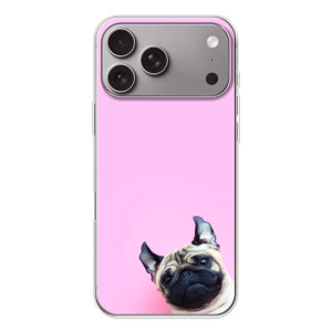 Бампер для Apple iPhone 18 Pro Max з картинкою "Песики" (Собака на рожевому)