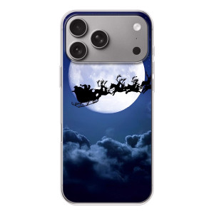 Чехол Санта Клаус для Apple iPhone 18 Pro Max (Санта - луна)
