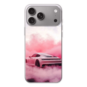 Чехол с авто Порше для Apple iPhone 18 Pro Max – Розовый Порше