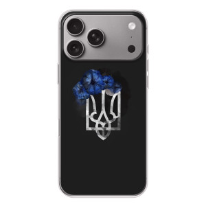 Чехол с украинским гербом на Apple iPhone 18 Pro Max – Герб с цветком