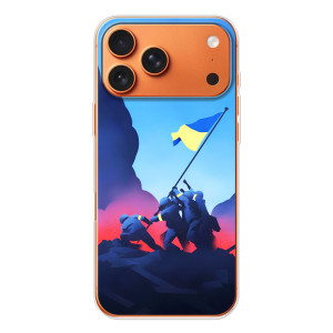 Чехол с украинским воином на Apple iPhone 18 Pro Max – Украинский прапор