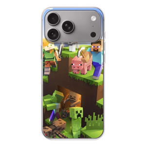 Чехлы для Apple iPhone 18 Pro Max (Персонажи Майн Крафт) – Майн-крафт