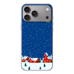 Силиконовый бампер на рождество для Apple iPhone 18 Pro Max – Город в снегу