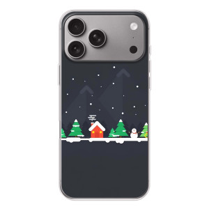 Силиконовый бампер на рождество для Apple iPhone 18 Pro Max – Город зимний