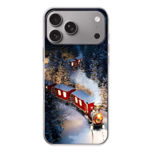 Силиконовый бампер на рождество для Apple iPhone 18 Pro Max – Поезд