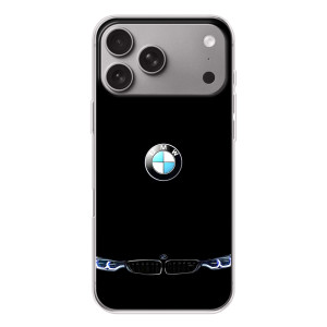 Силиконовый бампер с картинкой машины на Apple iPhone 18 Pro Max (Черный BMW)