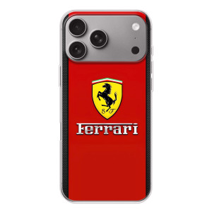 Силиконовый бампер с картинкой машины на Apple iPhone 18 Pro Max (Ferrari Logo)