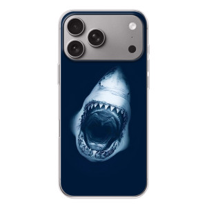 Силиконовый бампер с картинкой животных для Apple iPhone 18 Pro Max – Пасть Акулы