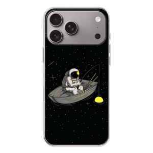 Силиконовый Чехол с принтом "Космонавты" на Apple iPhone 18 Pro Max – Космонавт на рыбалке