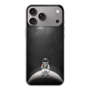 Силиконовый Чехол с принтом "Космонавты" на Apple iPhone 18 Pro Max – Космонавт романтик