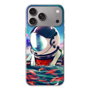 Силиконовый Чехол с принтом "Космонавты" на Apple iPhone 18 Pro Max