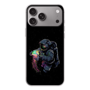 Силиконовый Чехол с принтом "Космонавты" на Apple iPhone 18 Pro Max – В руках земля
