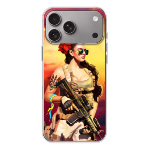 ЗСУ Чохли (TPU) для Apple iPhone 18 Pro Max (Жінка солдат)