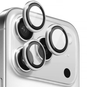 Защитное стекло BlueO Metal на камеру для Apple iPhone 18 Pro / 18 Pro Max – Серебряный