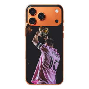 Чехол Месси футболист для Apple iPhone 18 Pro – Месси с кубом