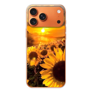Чехол с Цветами для Apple iPhone 18 Pro (поле подсолнухов)