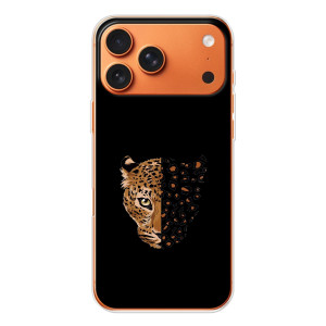 Чохол з леопардовим принтом на Apple iPhone 18 Pro (Леопард на чорному)