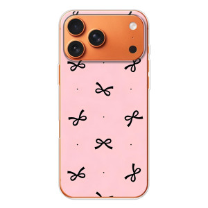 Чехол банты для Apple iPhone 18 Pro – Черные бантики