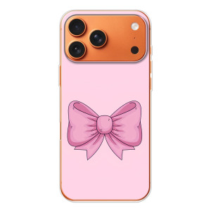 Чехол банты для Apple iPhone 18 Pro – Розовый бантик