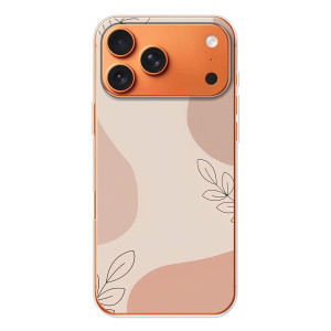 Чехол цветочный дизайн для Apple iPhone 18 Pro (Коричневый фон)