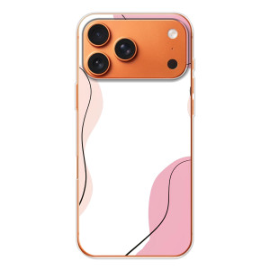 Чехол цветочный дизайн для Apple iPhone 18 Pro (Розовый фон)