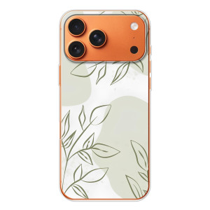 Чехол цветочный дизайн для Apple iPhone 18 Pro (Зелёный дизайн)