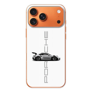 Чехол с авто Порше для Apple iPhone 18 Pro – белый Порше