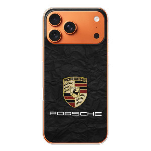 Чехол с авто Порше для Apple iPhone 18 Pro – Логотип Порше