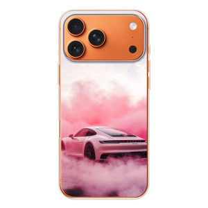 Чехол с авто Порше для Apple iPhone 18 Pro – Розовый Порше