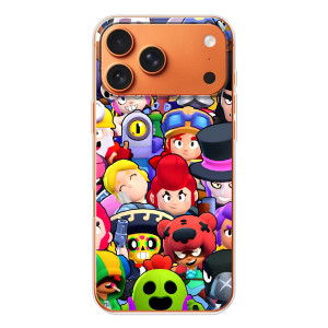 Силиконовый Чехол на Apple iPhone 18 Pro с картинкой Brawl Stars – Персонажи