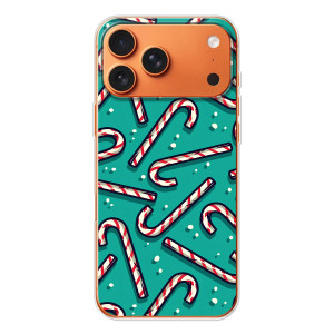 Силиконовый бампер на рождество для Apple iPhone 18 Pro (Леденцы)