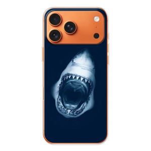 Силиконовый бампер с картинкой животных для Apple iPhone 18 Pro (Пасть Акулы)